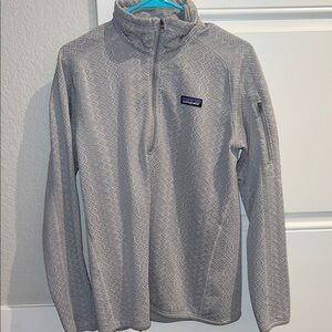 Patagonia Light Gray Geometric Quarter-Zip